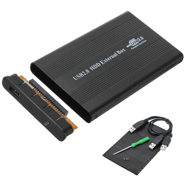 TOOGOO R Magenta USB 2.5 IDE HDD Hard Drive HDD Custodia esterna sacchetto in pelle